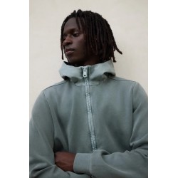 Sudadera Dylan Hybrid Verde Hombre Ecoalf | Capucha Cremallera Sostenible | Eolo Sanxenxo