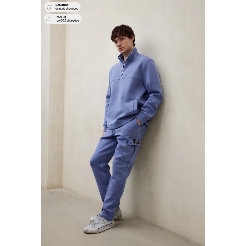 Pantalón Cargo Jogger Azul Lavado Hombre | ECOALF