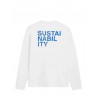 Camiseta blanca Sustainability de manga larga | Moda sostenible