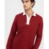 Polo Rugby burdeos Manga Larga Hombre | El Ganso | Eolo Sanxenxo