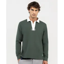 Polo Rugby verde Manga Larga Hombre | El Ganso | Eolo Sanxenxo