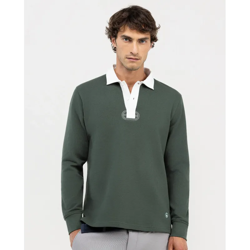 Polo Rugby verde Manga Larga Hombre | El Ganso | Eolo Sanxenxo