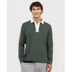Polo Rugby verde Manga Larga Hombre | El Ganso | Eolo Sanxenxo