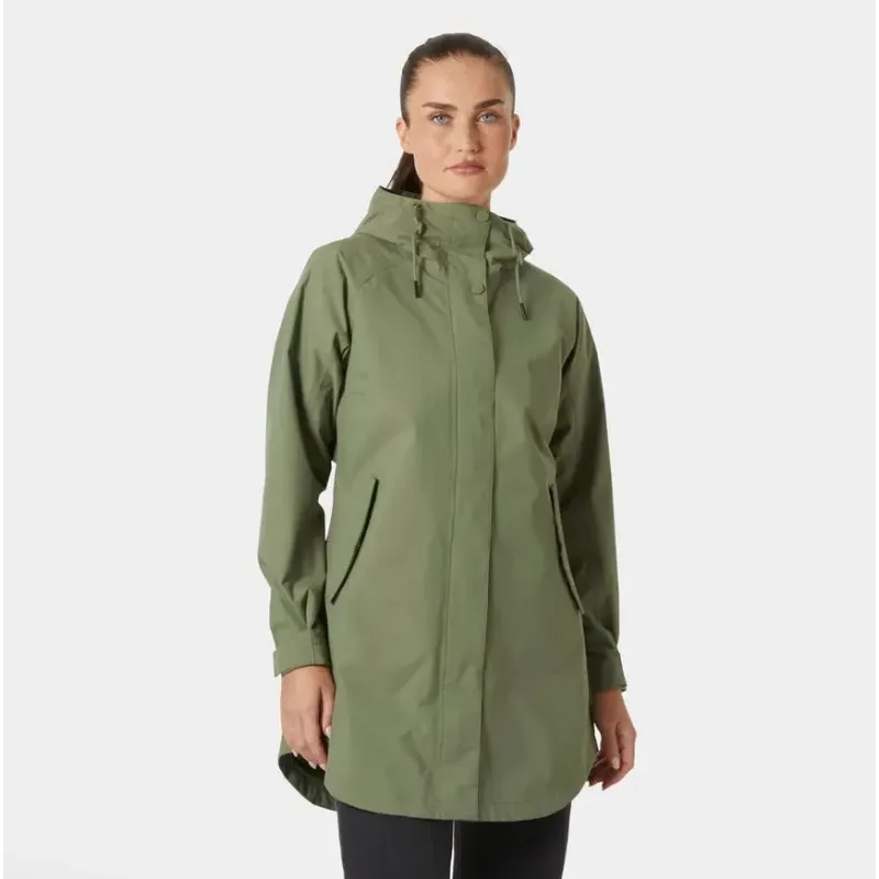 Parka verde mujer impermeable | Entretiempo y uso diario