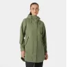 Parka verde mujer impermeable | Entretiempo y uso diario