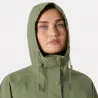 Parka verde mujer impermeable | Entretiempo y uso diario