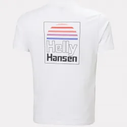Camiseta Helly Hansen Blanca Hombre | Logo Espalda | EOLO Sanxenxo