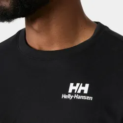 Camiseta Helly Hansen Negra Hombre | Logo Espalda | EOLO Sanxenxo