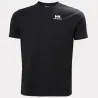 Camiseta Helly Hansen Negra Hombre | Logo Espalda | EOLO Sanxenxo