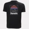 Camiseta Helly Hansen Negra Hombre | Logo Espalda | EOLO Sanxenxo