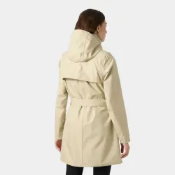 Gabardina impermeable mujer Helly Hansen beige | Eolo Sanxenxo