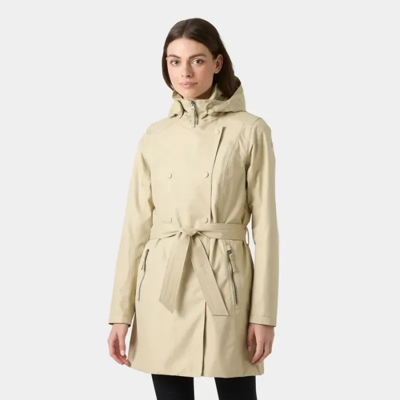 Gabardina impermeable mujer Helly Hansen beige | Eolo Sanxenxo