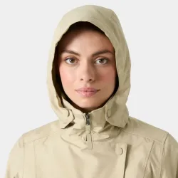 Gabardina impermeable mujer Helly Hansen beige | Eolo Sanxenxo