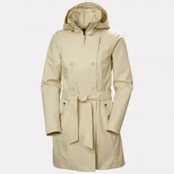 Gabardina impermeable mujer Helly Hansen beige | Eolo Sanxenxo