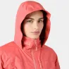 Chaqueta Helly Hansen Crew Hooded 2.0 Mujer Coral Impermeable | EOLO Sanxenxo