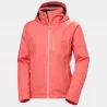 Chaqueta Helly Hansen Crew Hooded 2.0 Mujer Coral Impermeable | EOLO Sanxenxo