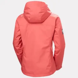 Chaqueta Helly Hansen Crew Hooded 2.0 Mujer Coral Impermeable | EOLO Sanxenxo