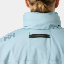 Chaqueta Helly Hansen Crew Hooded 2.0 Mujer Azul Claro Impermeable | EOLO Sanxenxo