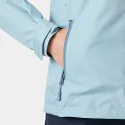 Chaqueta Helly Hansen Crew Hooded 2.0 Mujer Azul Claro Impermeable | EOLO Sanxenxo