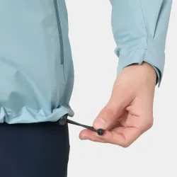 Chaqueta Helly Hansen Crew Hooded 2.0 Mujer Azul Claro Impermeable | EOLO Sanxenxo