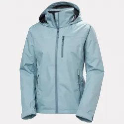 Chaqueta Helly Hansen Crew Hooded 2.0 Mujer Azul Claro Impermeable | EOLO Sanxenxo