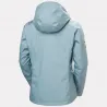 Chaqueta Helly Hansen Crew Hooded 2.0 Mujer Azul Claro Impermeable | EOLO Sanxenxo