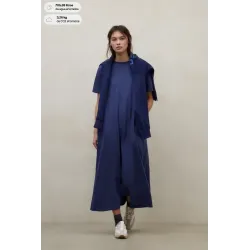 Vestido largo azul Elettra Ecoalf mujer | Eolo Sanxenxo