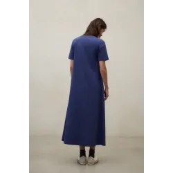 Vestido largo azul Elettra Ecoalf mujer | Eolo Sanxenxo