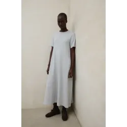 Vestido largo gris Elettra Ecoalf mujer | Eolo Sanxenxo