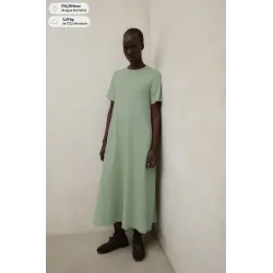 Vestido largo verde Elettra Ecoalf mujer | Eolo Sanxenxo