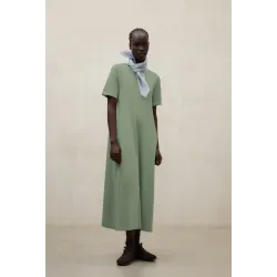 Vestido largo verde Elettra Ecoalf mujer | Eolo Sanxenxo