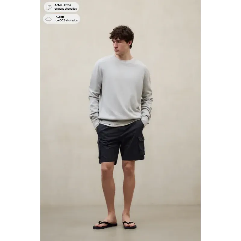 Bermudas Cargo Gris Oscuro Hombre Ecoalf | Moda Sostenible | Eolo Sanxenxo