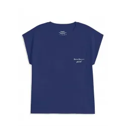 Camiseta Azul Marino Mujer Ecoalf | Moda Sostenible | Eolo Sanxenxo