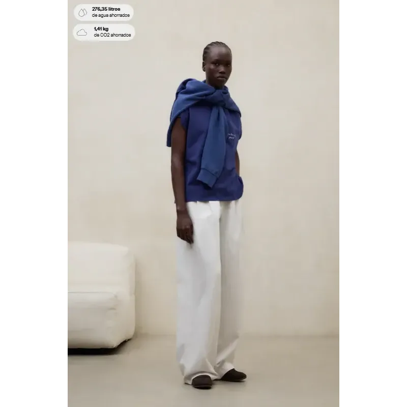 Camiseta Azul Marino Mujer Ecoalf | Moda Sostenible | Eolo Sanxenxo