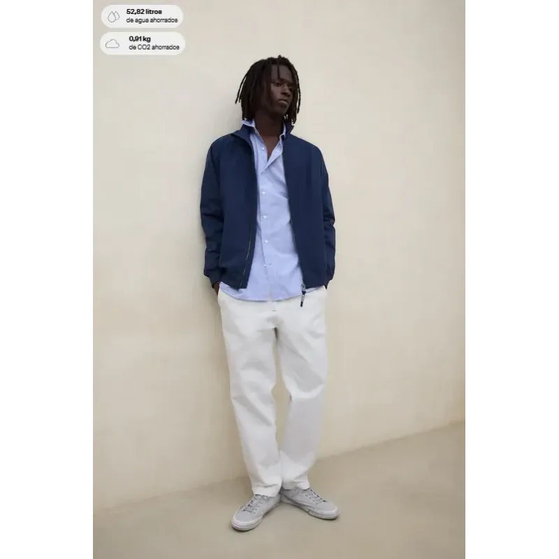 Chaqueta Bomber Azul Marino Hombre Ecoalf | Eolo Sanxenxo