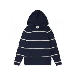 Sudadera Azul Marino con Capucha Hombre Ecoalf | Eolo Sanxenxo