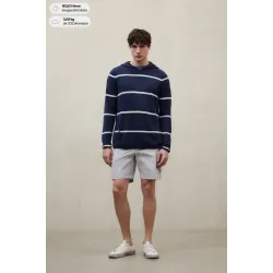 Sudadera Azul Marino con Capucha Hombre Ecoalf | Eolo Sanxenxo