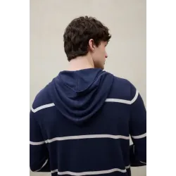 Sudadera Azul Marino con Capucha Hombre Ecoalf | Eolo Sanxenxo