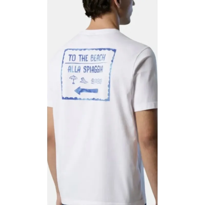 Camiseta Blanca North Sails Hombre To The Beach | Eolo Sanxenxo