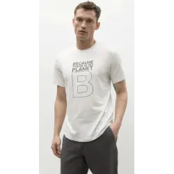 Camiseta Ecoalf Hombre Blanca Because There Is No Planet B | Eolo Sanxenxo