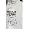 Camiseta Ecoalf Hombre Blanca Because There Is No Planet B | Eolo Sanxenxo