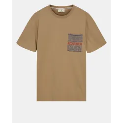 Camiseta Anerkjendt Hombre Beige Bolsillo Estampado | Eolo Sanxenxo