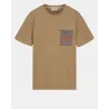 Camiseta Anerkjendt Hombre Beige Bolsillo Estampado | Eolo Sanxenxo