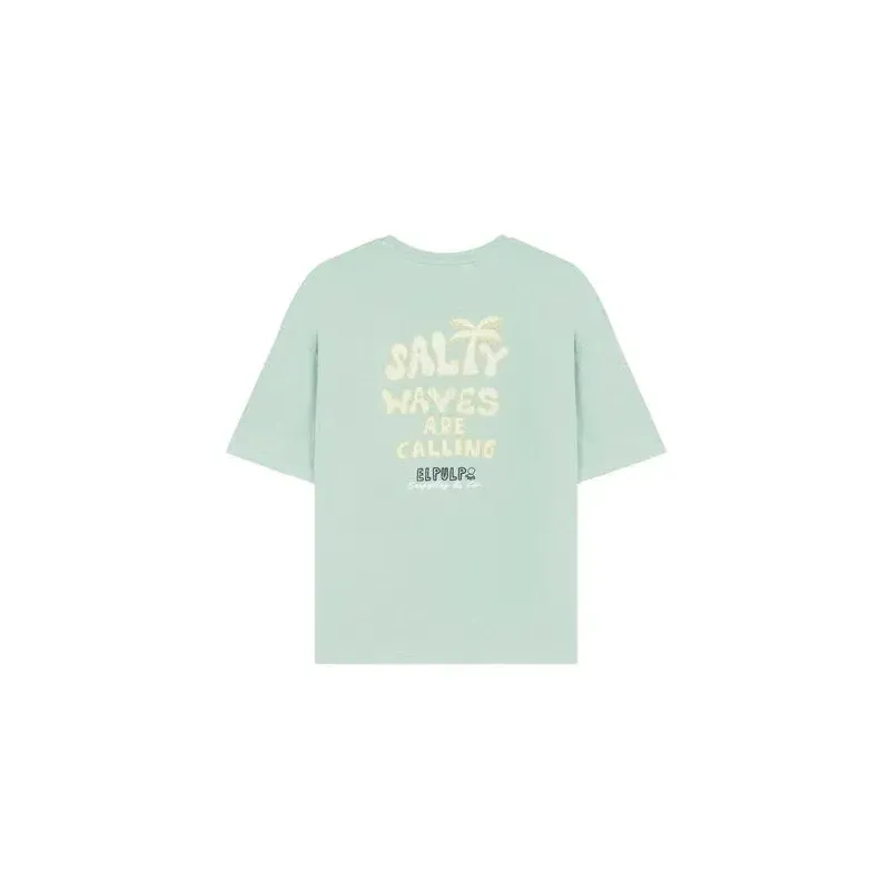 Camiseta Verde Menta El Pulpo Hombre | Salty Waves