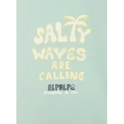 Camiseta Verde Menta El Pulpo Hombre | Salty Waves