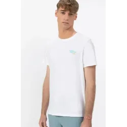 Camiseta Blanca El Pulpo Hombre | Camiseta Surf Estampada