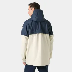 Parka Helly Hansen hombre azul marino y blanco | Chaqueta impermeable
