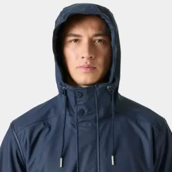 Parka Helly Hansen hombre azul marino y blanco | Chaqueta impermeable