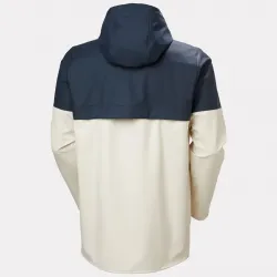 Parka Helly Hansen hombre azul marino y blanco | Chaqueta impermeable