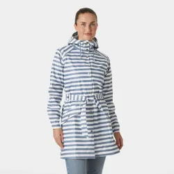 Parka Helly Hansen mujer rayas azul | Chaqueta impermeable